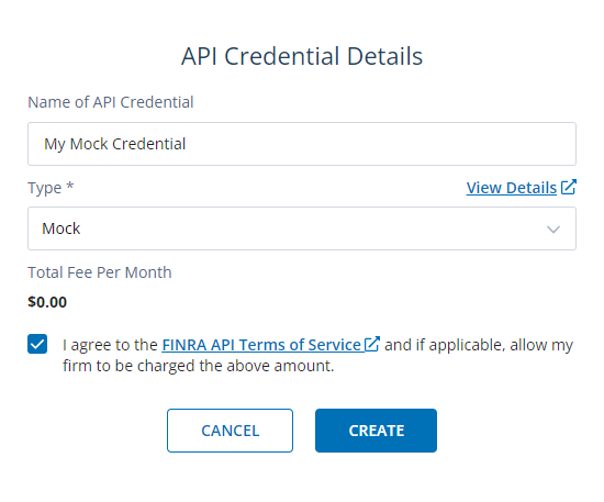 API Console- My Credential Tab